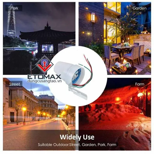 Công tắc cảm biến ánh sáng ngoài trời cho hệ thống chiếu sáng lớn