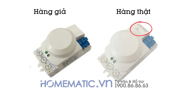 Mặt trước công tắc cảm biến radar vi sóng LQ-K03 thế hệ mới