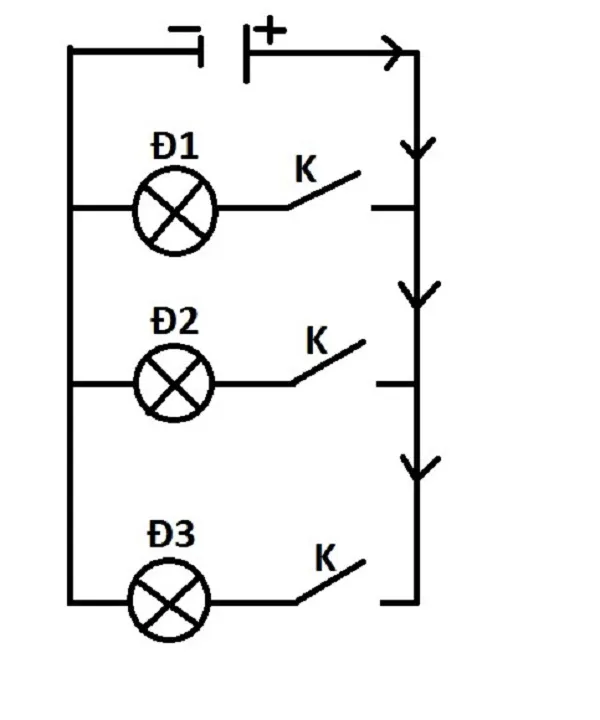 Sơ đồ cách mắc mạch điện song song chi tiết cho hệ thống bóng đèn